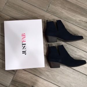 JustFab blue booties